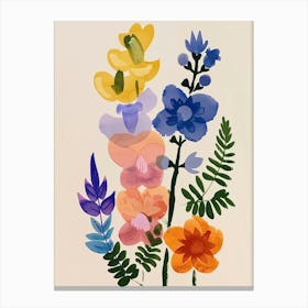 Painted Florals Aconitum 2 Canvas Print