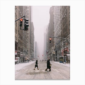 Winter In New York Canvas Print