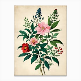 Botanical Flowers Canvas Print