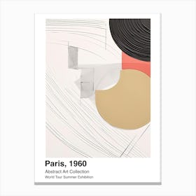 World Tour Exhibition, Abstract Art, Paris, 1960 9 Canvas Print