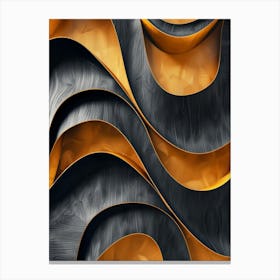 Abstract Gold And Black Abstract Background Canvas Print