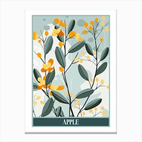 Apple Tree Flat Illustration 4 Poster Canvas Print