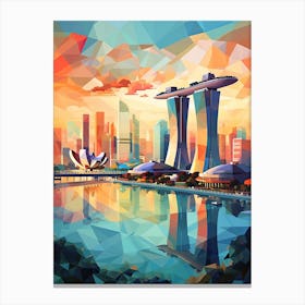 Singapore, Geometric Illustration 1 Canvas Print