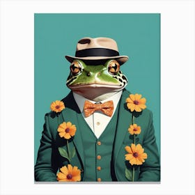 Frog In A Suit (12) Canvas Print