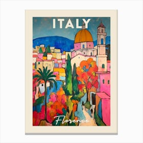 Florence Italy 2 Fauvist Painting  Travel Poster Canvas Print