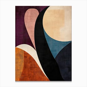 Minimalist Geometric Abstract Organic Artwork With Colorful Texture Stampe su tela