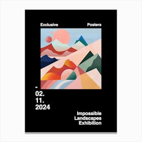 Impossible Landscapes Exhibition Archive Poster 22 Canvas Print