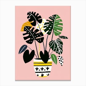 Tropical Plants In A Pot 2 Canvas Print