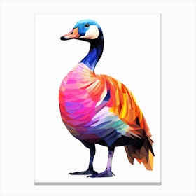Colourful Geometric Bird Canada Goose 1 Canvas Print