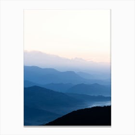 Blue hour Over The Mountains Canvas Print