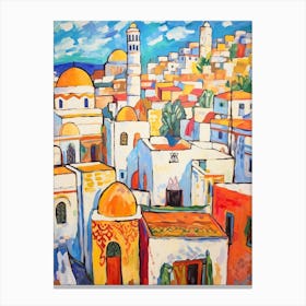 Tangier Morocco 7 Fauvist Painting Canvas Print