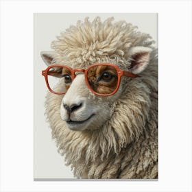 Sheep In Glasses Canvas Print