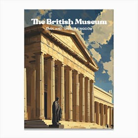 British Museum London Art Illustration Canvas Print