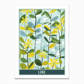 Lime Tree Flat Illustration 4 Poster Canvas Print