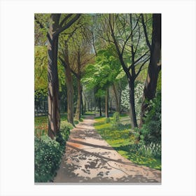 Kensington Gardens London Parks Garden 5 Painting Canvas Print