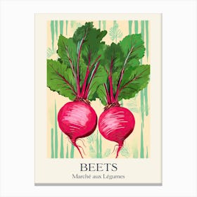 Marche Aux Legumes Beets Summer Illustration 2 Canvas Print