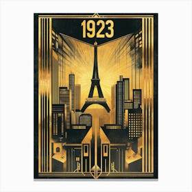 Aihrgdesign A Vintage Travel Poster Showcasing Art Deco Archi C924a112 F614 4745 9b9a 00b0513ddc1b 3 Canvas Print