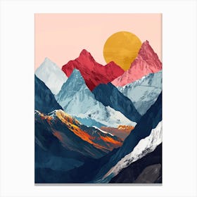 Sunset Peaks 5 Canvas Print