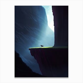 Crow On Cliff Canvas Print