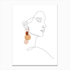 Earring Woman Canvas Print