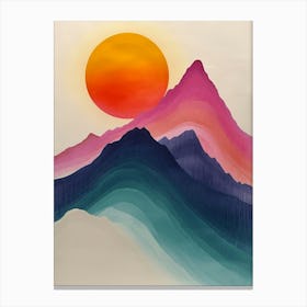 Sunset In The Mountains 46 Canvas Print