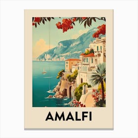 Amalfi Retro Vintage Travel Poster Canvas Print