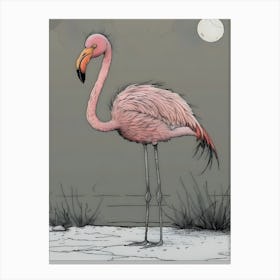 Pink Flamingo 2 Canvas Print