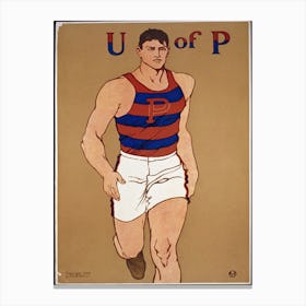 Athlete Print In High Resolution, Edward Penfield 1 Canvas Print