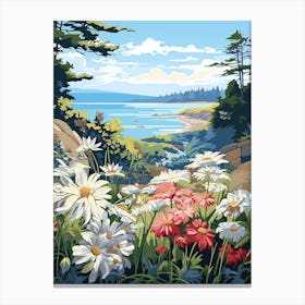 Coastal Maine Botanical Gardens Usa Illustration 3  Canvas Print