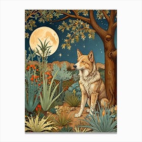 William Morris Wolf In The Desert Canvas Print