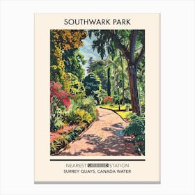 Southwark Park London Parks Garden 5 Canvas Print