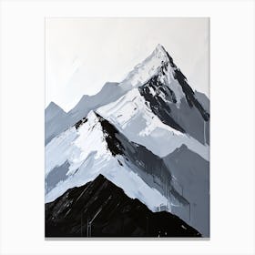 Black And White Mountains Canvas Print