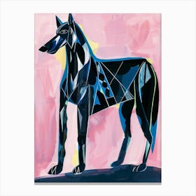 Geometric Dog Canvas Print