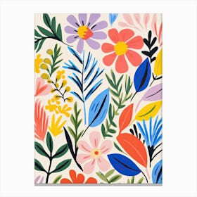 Flowers 34, Matisse style, Floral texture Canvas Print