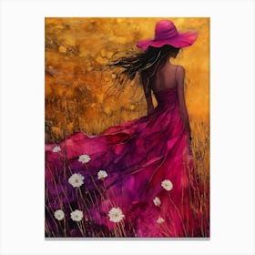 Girl In A Hat 2 Canvas Print