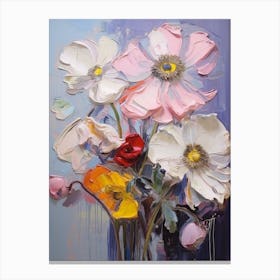 Abstract Flower Painting Anemone 3 Canvas Print