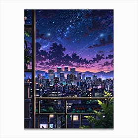 Night Sky Anime aesthetic 20 Canvas Print