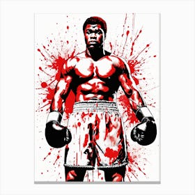 Cassius Clay Portrait Ink Painting (18) Canvas Print