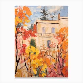 Autumn City Park Painting Villa Ada Rome Canvas Print