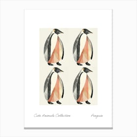 Cute Animals Collection Penguin 3 Canvas Print