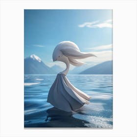 Mermaid In The Water Canvas Print