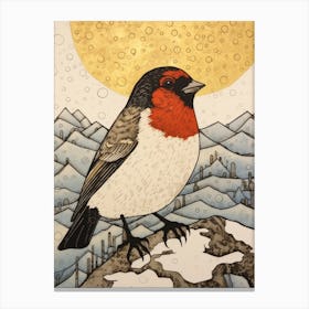 Bird Illustration Cowbird 2 Canvas Print