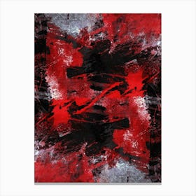 Abstract Red And Black Painting 1 Canvas Print