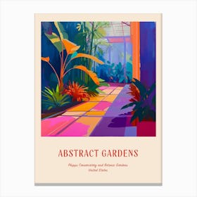 Colourful Gardens Phipps Conservatory And Botanic Gardens Usa 3 Red Poster Canvas Print