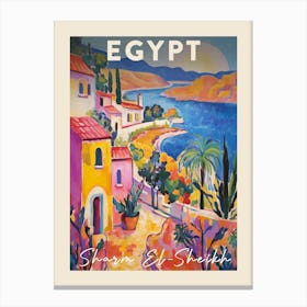 Sharm El Sheikh Egypt 3 Fauvist Painting Travel Poster Canvas Print
