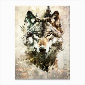 Poster Wolf Wild Animal Illustration Art 01 Canvas Print