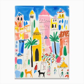 Cairo, Dreamy Storybook Illustration 2 Canvas Print