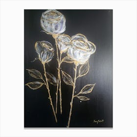 White Roses Canvas Print