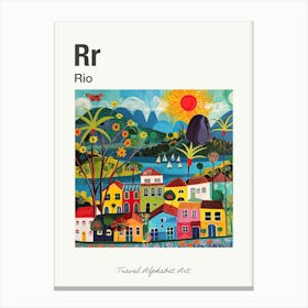 Kids Travel Alphabet  Rio 2 Canvas Print