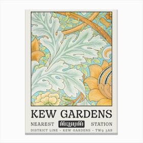 William Morris Kew Gardens Light Blue Canvas Print